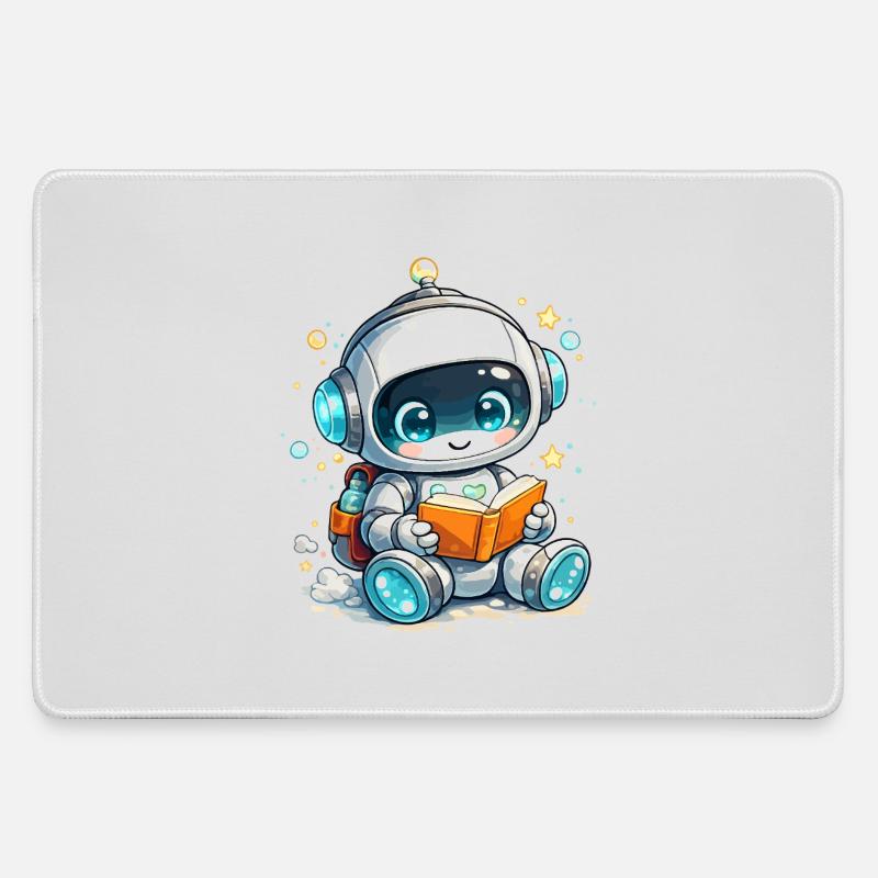 Little Reader of the Future - Large Gaming Mouse Mat - grey