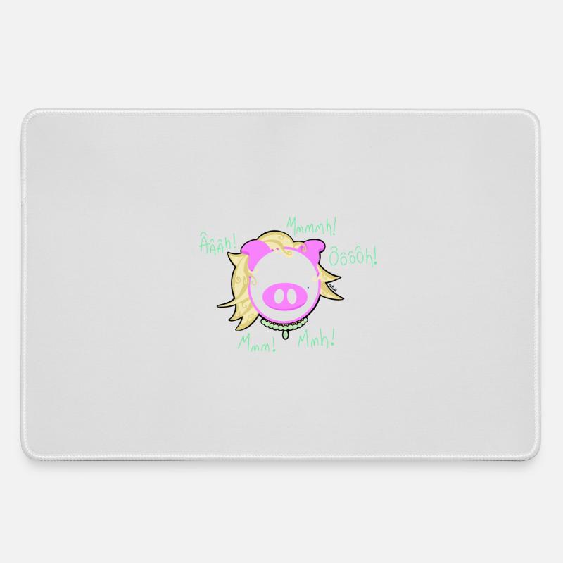 Pig Glam' Explosion - Large Gaming Mouse Mat - grey