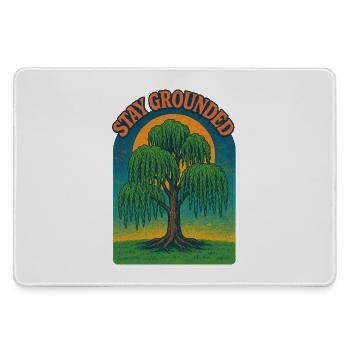 Stay Grounded Willow Sunset - Large Gaming Mouse Mat - grey - Front