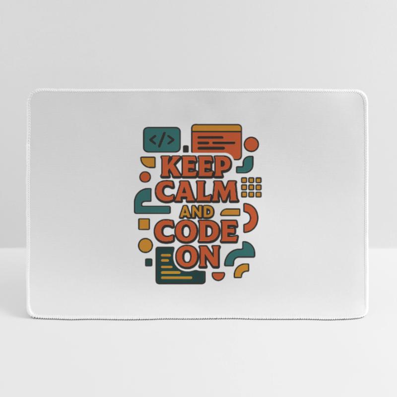 Keep Calm and Code On – Funny Coder Shirt Large Gaming Mouse Mat