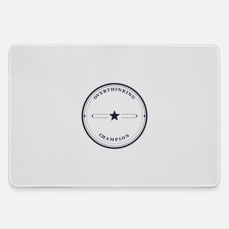 Overthinking Champion - Large Gaming Mouse Mat - grey