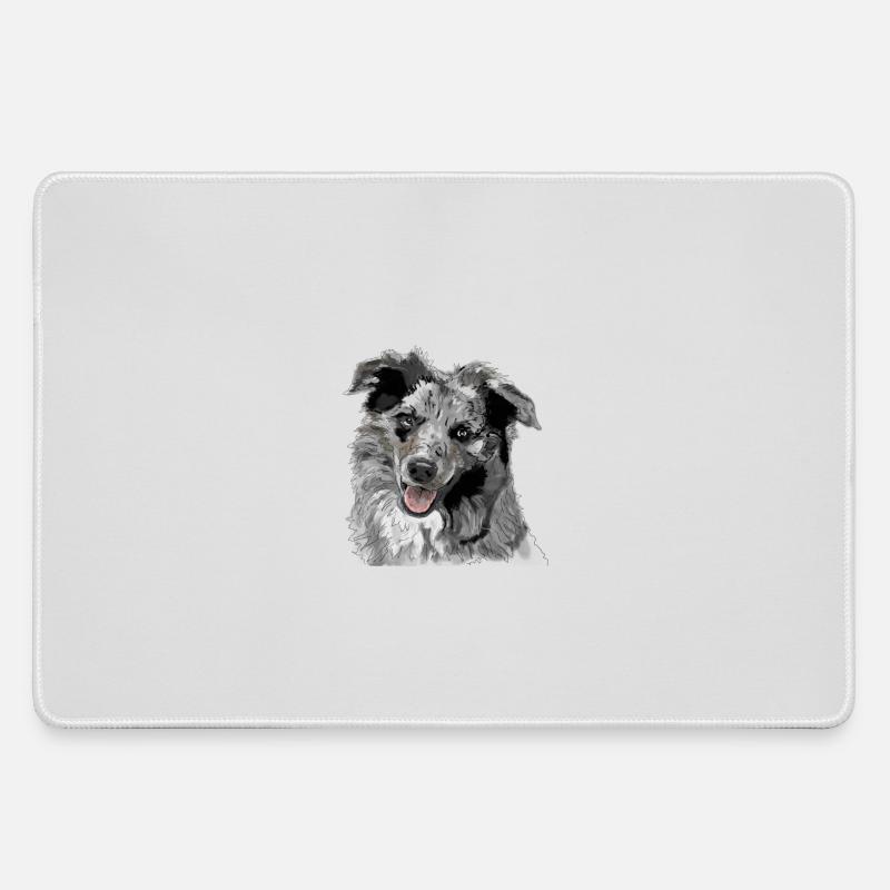 Australian Shepherd - Large Gaming Mouse Mat - grey