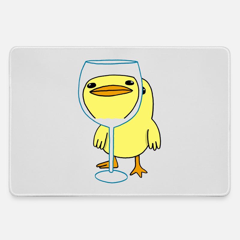 Kawaii chick - Large Gaming Mouse Mat - grey