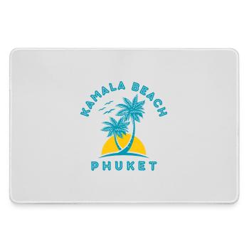 Kamala Beach Phuket Sonnenuntergangspalme - Mousepad groß für Gamer - Grau - Vorne