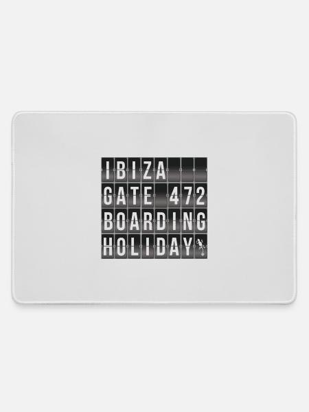 Ibiza Holiday Boarding Sign - Mousepad groß für Gamer - Grau