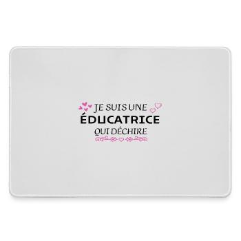 je suis une éducatrice qui déchire - Grand tapis de souris gamer - bruyère - Devant
