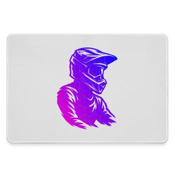 Klare Motocross Botschaft - Mousepad groß für Gamer - Grau - Vorne