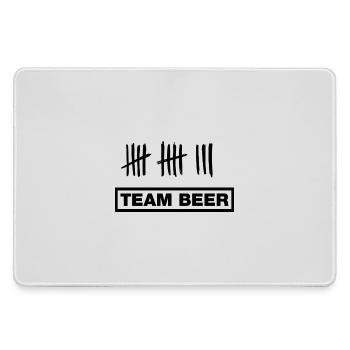 Bier, Beer, Cerveza - Large Gaming Mouse Mat - grey - Front