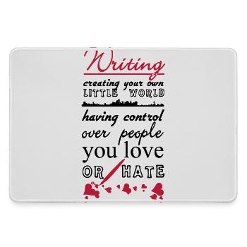 Writing auteur écrivain livre sort cadeau - Grand tapis de souris gamer - bruyère - Devant