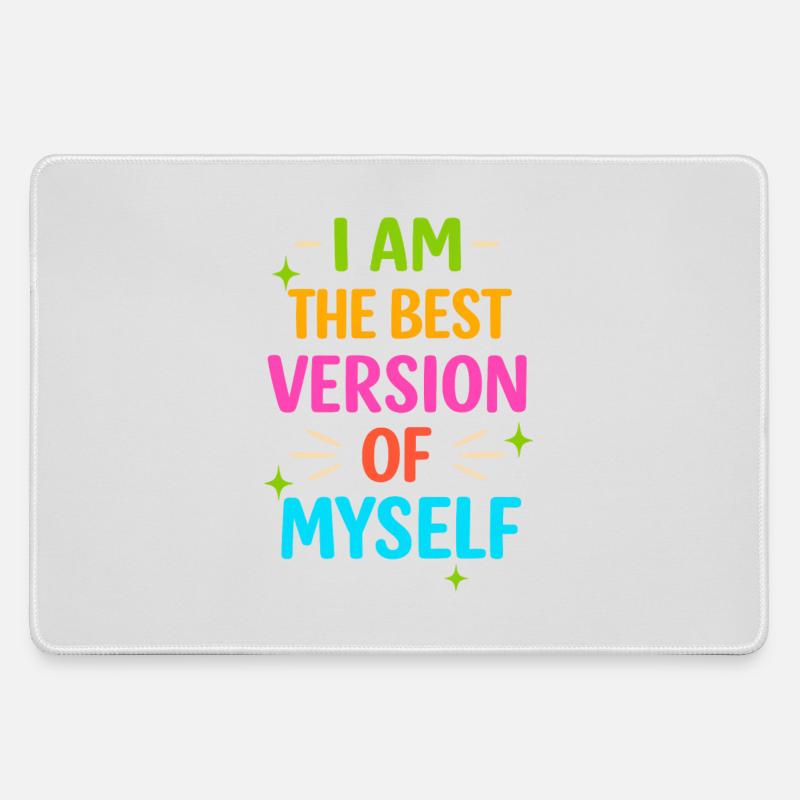 Self-Confidence Empowerment Graphic Tee - Large Gaming Mouse Mat - grey