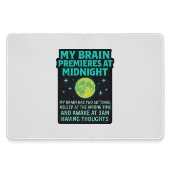 My Brain Premieres at Midnight Neurodivergent Shir - Large Gaming Mouse Mat - grey - Front