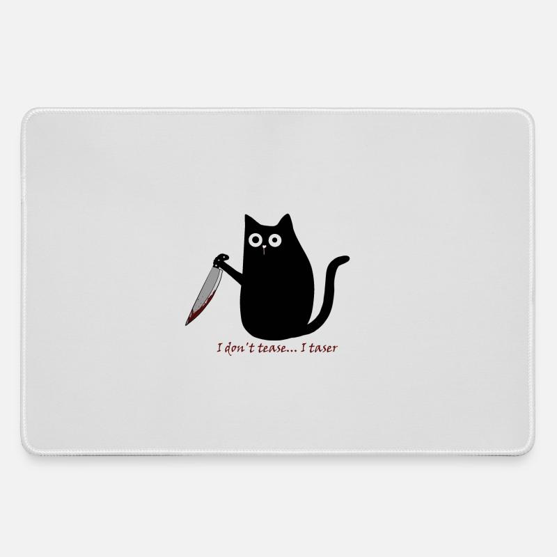 I don't tease - Large Gaming Mouse Mat - grey