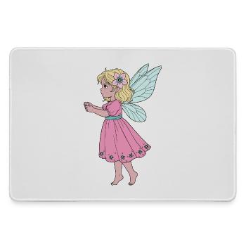 Süße Fee im rosa Kleid - Mousepad groß für Gamer - Grau - Vorne