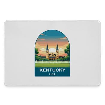 Kentucky USA Vintage-Reiseplakat-Kunst - Mousepad groß für Gamer - Grau - Vorne