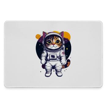 Cool Space Cat Cat Astronaut Cats Design - Grand tapis de souris gamer - bruyère - Devant