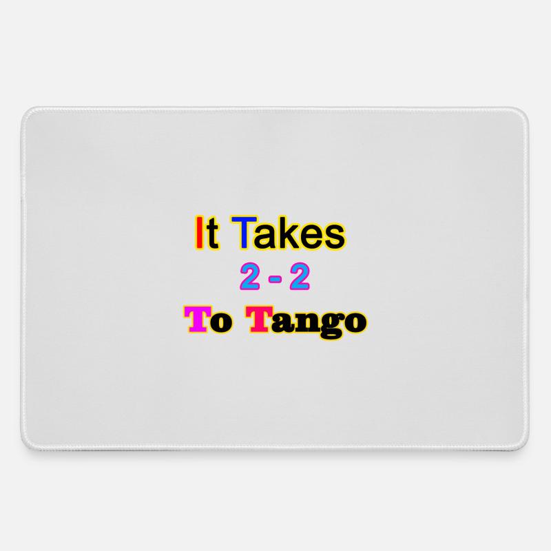 It Takes 2 to Tango - Large Gaming Mouse Mat - grey