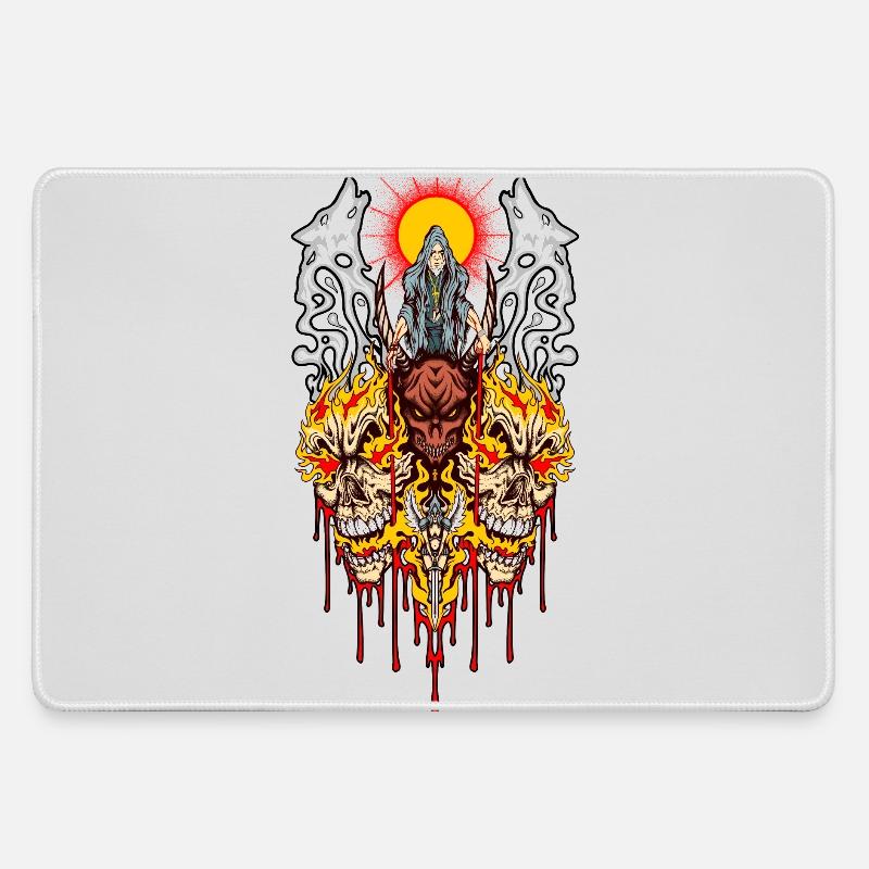 Black Magic - Large Gaming Mouse Mat - grey