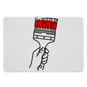 Maler - Mousepad groß für Gamer - Grau - Vorne