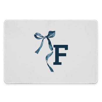 Monogramm f Geschenkidee - Mousepad groß für Gamer - Grau - Vorne