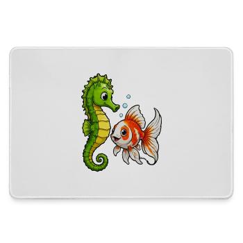 Poisson rouge hippocampe des Amis sous-marins - Grand tapis de souris gamer - bruyère - Devant