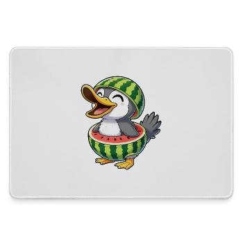 Süße Cartoon Ente Pinguin Vogel Melone Sommer Freu - Mousepad groß für Gamer - Grau - Vorne