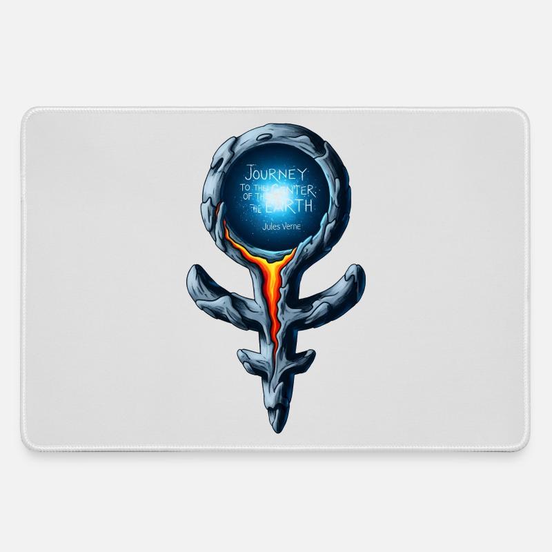 Jules Verne Rod - Large Gaming Mouse Mat - grey
