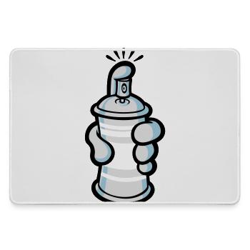 Cartoon paint spray - Mousepad groß für Gamer - Grau - Vorne