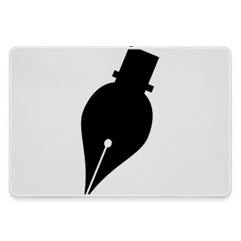 Writing pen or ink pen logo for writer - Large Gaming Mouse Mat - grey - Front