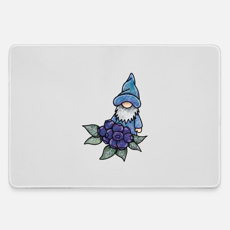 Blueberry Gnome - Large Gaming Mouse Mat - grey