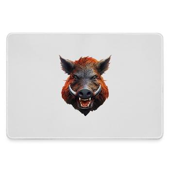 Keiler-Wildschwein - Mousepad groß für Gamer - Grau - Vorne