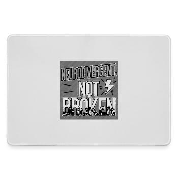 Neurodivergent Not Broken – Neurodiversity Pride - Mousepad groß für Gamer - Grau - Vorne