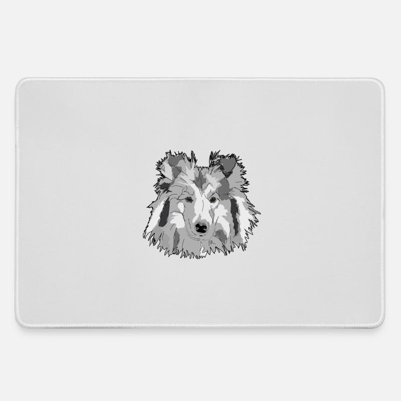 Collie - Large Gaming Mouse Mat - grey
