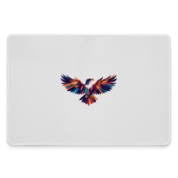 Art coloré des ailes abstraites d’oiseau de feu en forme d’aigle - Grand tapis de souris gamer - bruyère - Devant