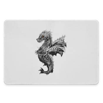 artfully designed mystical dragon - Large Gaming Mouse Mat - grey - Front