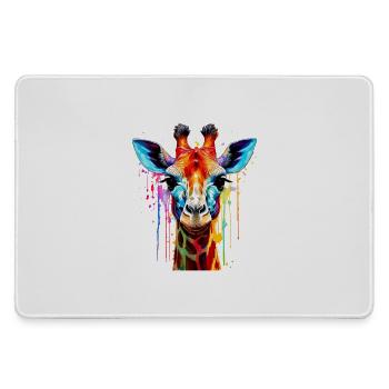 Lebendige Giraffe Farbexplosion - Mousepad groß für Gamer - Grau - Vorne