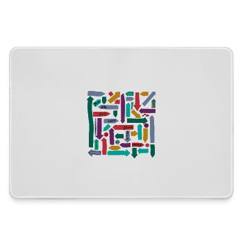 You are not lost, you are here - Large Gaming Mouse Mat - grey - Front
