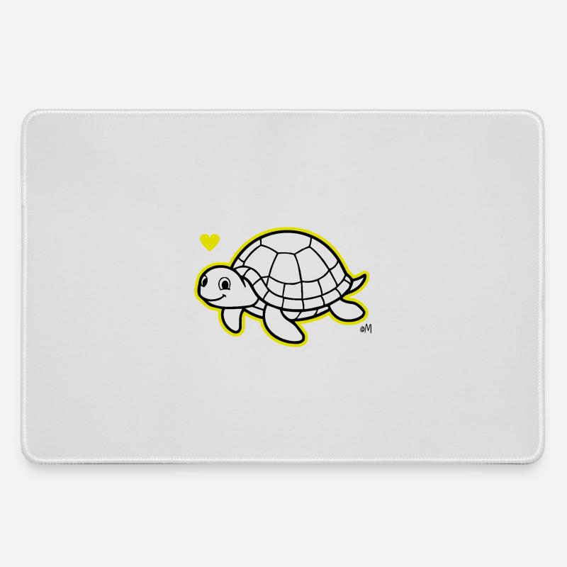 Max_the_turtle - Large Gaming Mouse Mat - grey