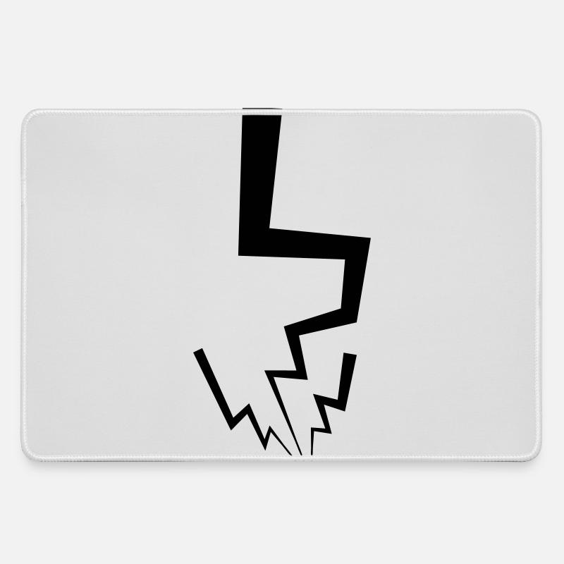 Lightning - Large Gaming Mouse Mat - grey