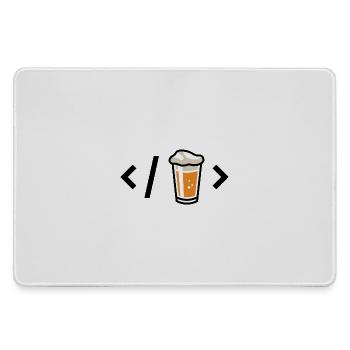 Bierglas-Ikone mit Schaum - Mousepad groß für Gamer - Grau - Vorne