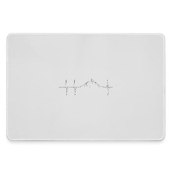 Heartbeat mountain - Large Gaming Mouse Mat - grey - Front
