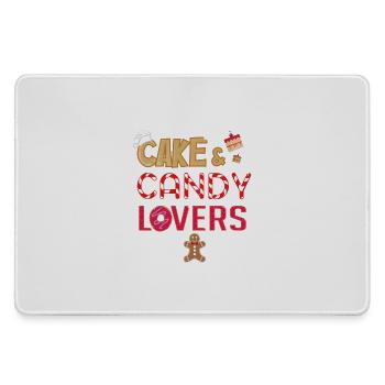 Cake & Candy Lovers T-Shirt - Large Gaming Mouse Mat - grey - Front