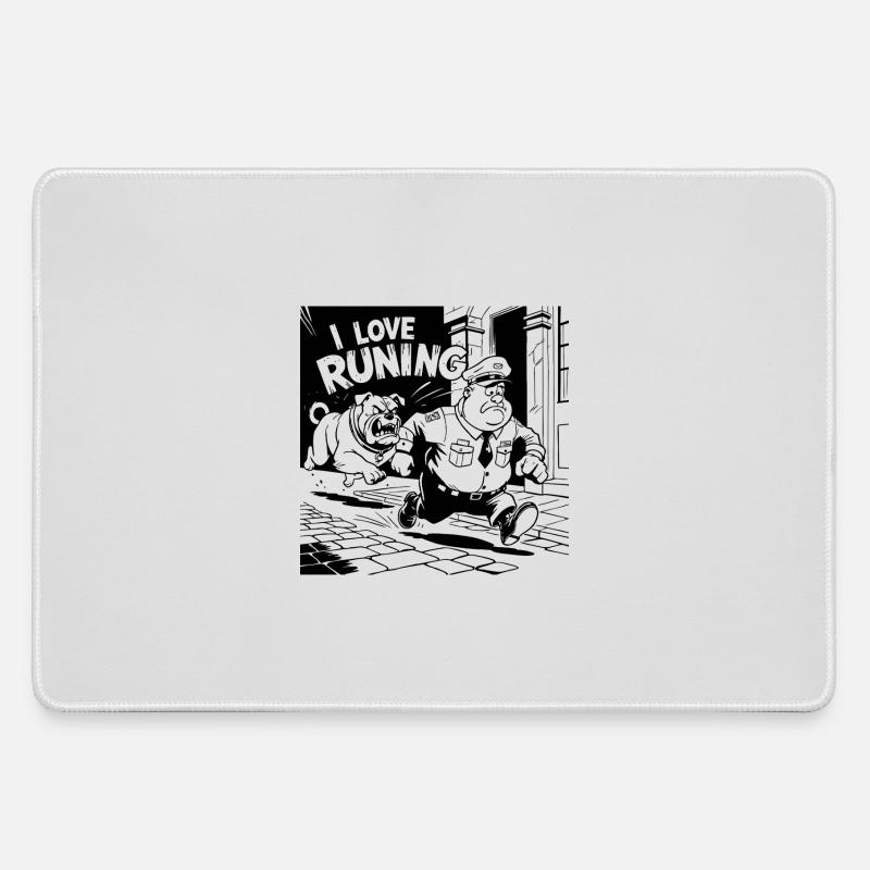 running - Large Gaming Mouse Mat - grey
