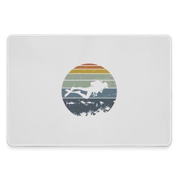 Unterwassertaucher Silhouette Szene - Mousepad groß für Gamer - Grau - Vorne