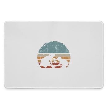 Sunset Silhouette Duo by Palm Tree - Large Gaming Mouse Mat - grey - Front