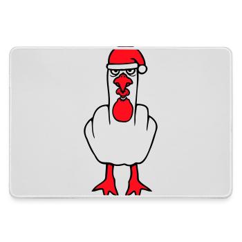 Mouette Doigt d’Honneur Baise Vous Noël En Colère - Grand tapis de souris gamer - bruyère - Devant
