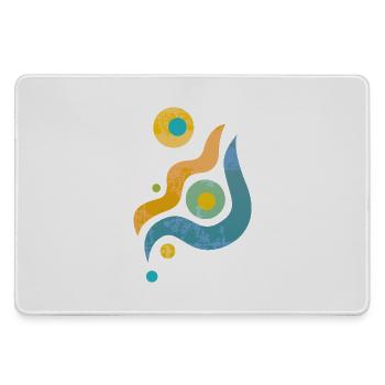 Yoga design_44 - Large Gaming Mouse Mat - grey - Front