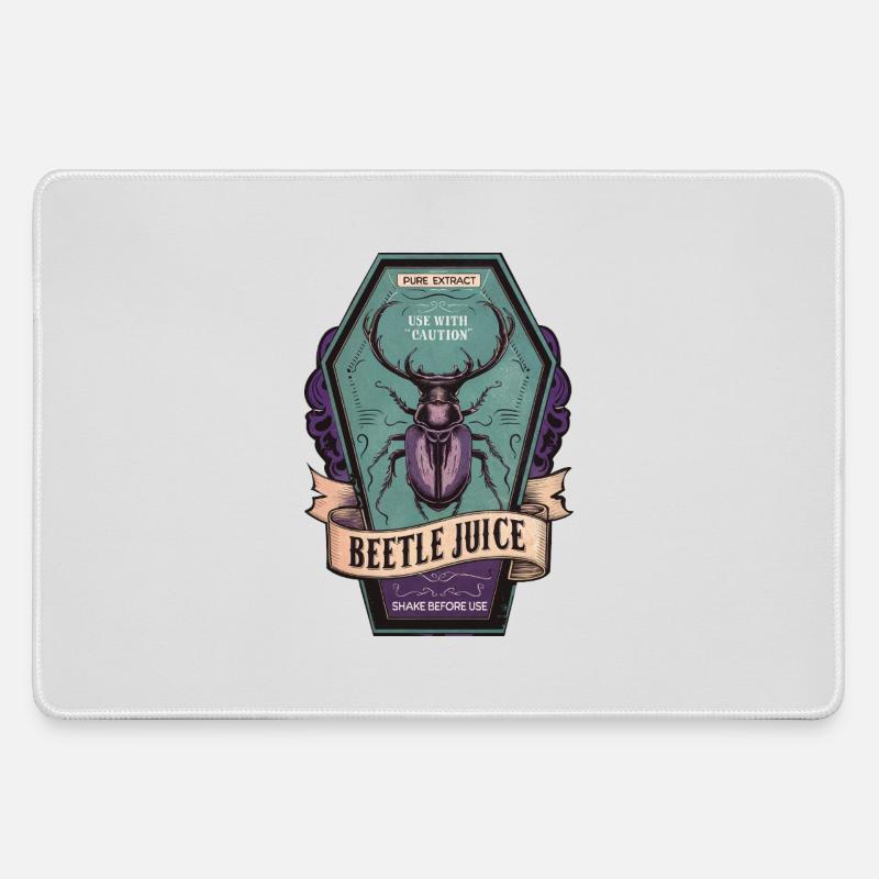 Retro Label Shirt 3rd / Lucanus formosus - Large Gaming Mouse Mat - grey