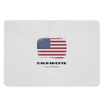 Sacramento, California, USA - Large Gaming Mouse Mat - grey - Front