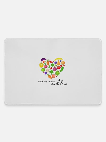 Pflanzen anbauen und lieben - Mousepad groß für Gamer - Grau