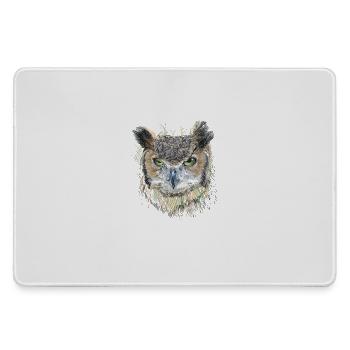 Eule - Mousepad groß für Gamer - Grau - Vorne